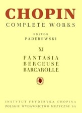 Fantasia Berceuse Barcarolle piano sheet music cover